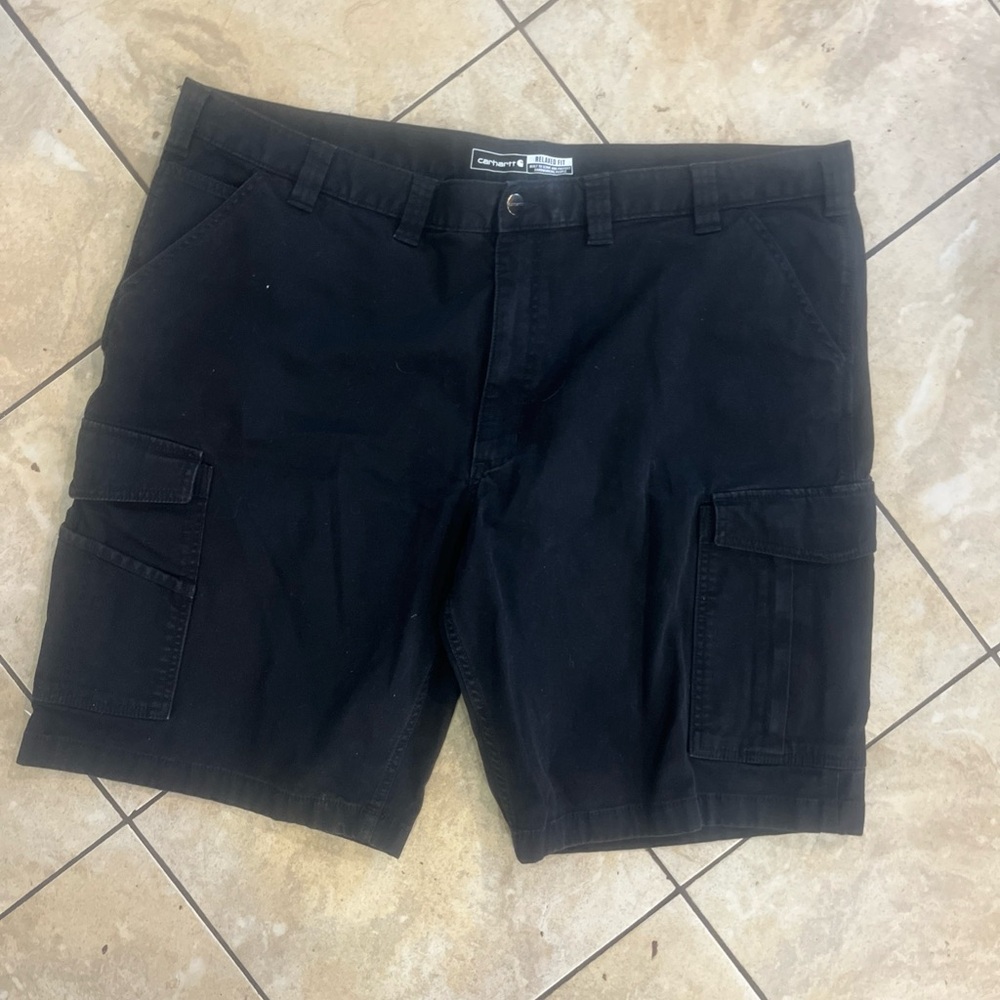 Carhartt Men's Black Cargo Shorts Size 36 Relaxed Fit